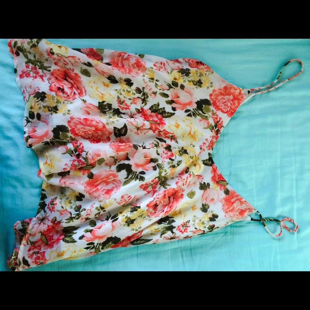 Floral tank crop top